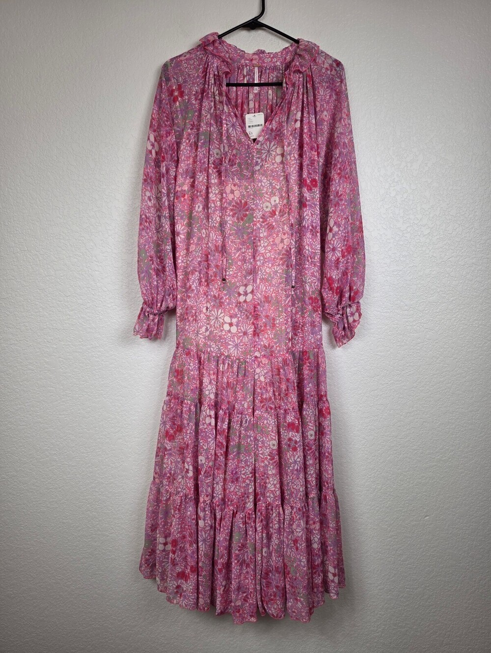 NWT Free People Pink Floral Maxi Dress XS